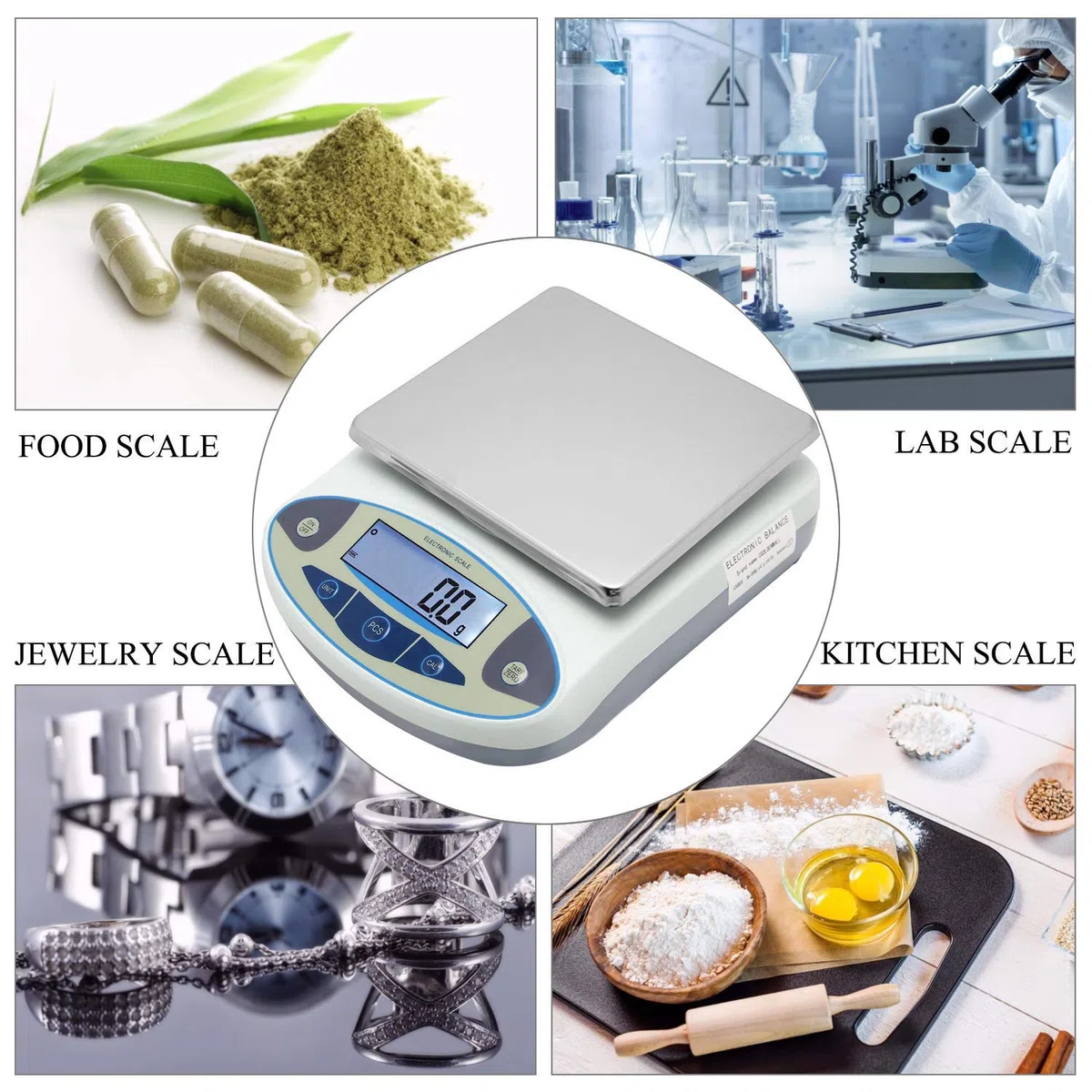 Báscula De Laboratorio De 15 Kg X 0,1 G, Báscula Digital De Precisión, Balanza Electrónica, Báscula Industrial, Báscula Contadora De Cocina, Báscula Científica Calibrada.,15kg