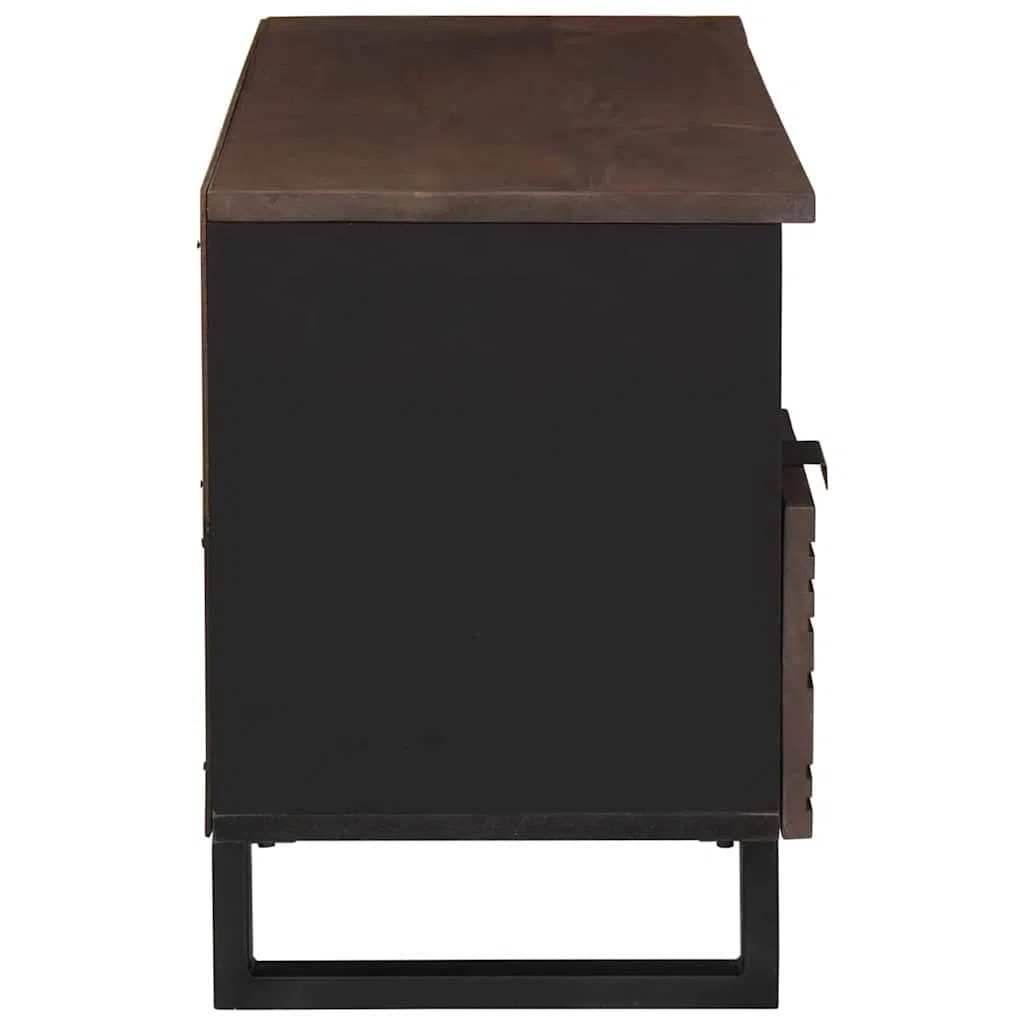 Mueble TV nogal, 100 x 33 x 46 cm, material de madera, montaje en pared, 5 estantes, mueble moderno para TV, diseño de ahorro de espacio, para salón, dormitorio, oficina