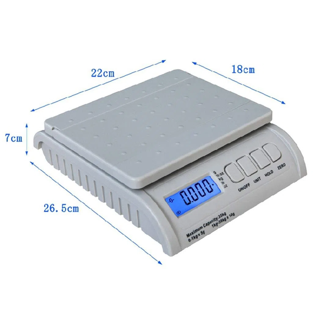 Báscula Digital eléctrica de Plataforma de Gran Capacidad para Uso Industrial, Comercial, de Cocina, Postal, de Paquetes y Equipaje, Color Plateado (tamaño: 25 kg/2 g)