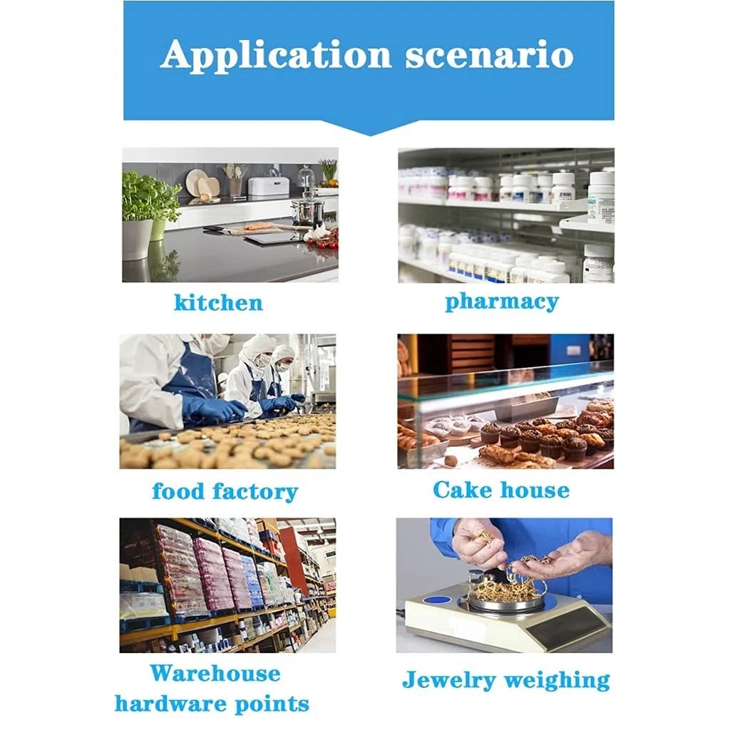 Balanza Digital para joyería, Oro, Laboratorio, balanza analítica, pesaje y conteo de precisión, Cocina científica, Gramos con Peso de calibración, 6 kg/0,1 g,6kg/0.1g