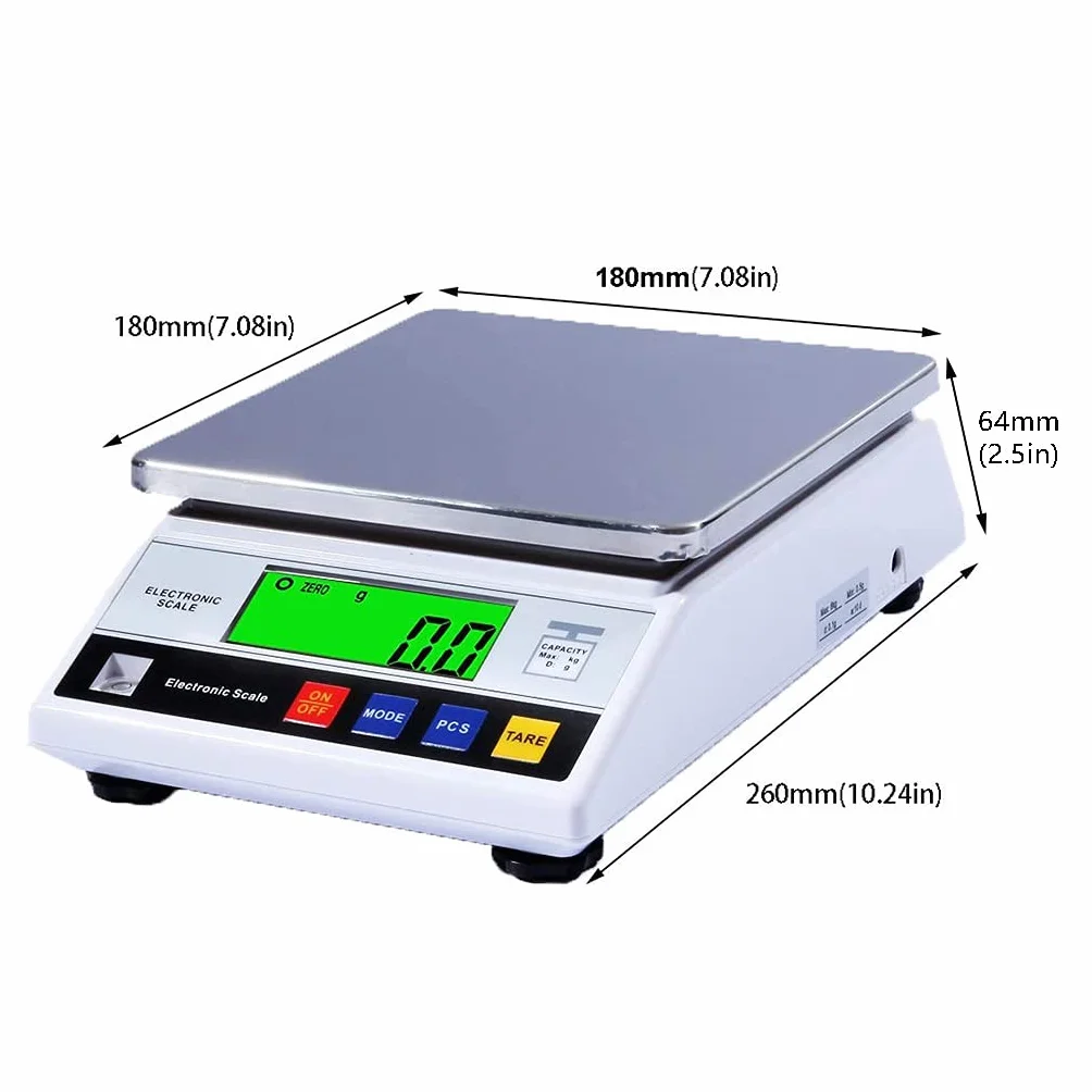 Báscula Digital para joyería, balanza de Laboratorio de Alta precisión, balanza electrónica analítica, precisión de 0,1 g, pesaje científico de Cocina (10kg/0.1g)