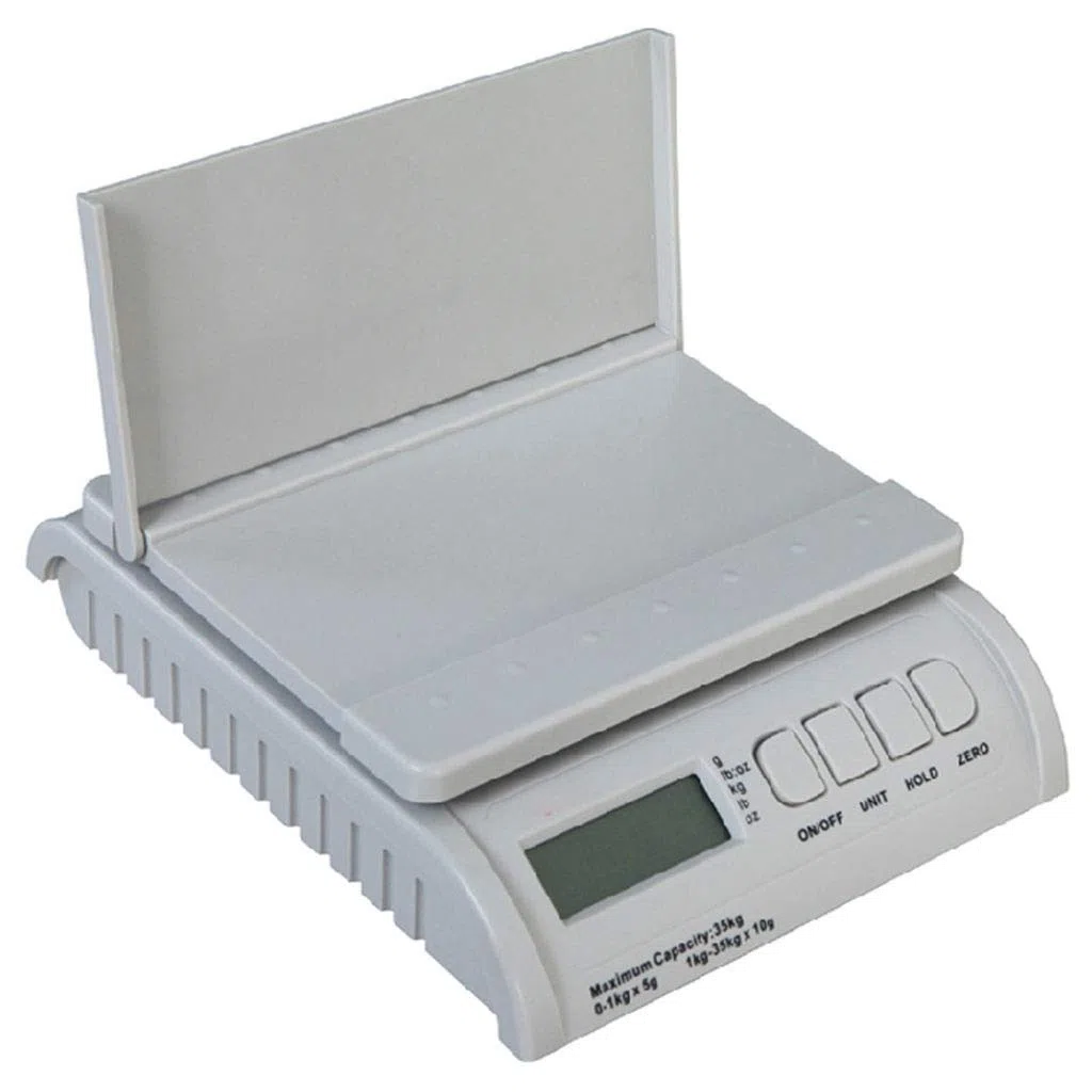 Báscula Digital eléctrica de Plataforma de Gran Capacidad para Uso Industrial, Comercial, de Cocina, Postal, de Paquetes y Equipaje, Color Plateado (tamaño: 25 kg/2 g)